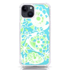 Mazipoodles Love Flowers - Teal Green Iphone 14 Tpu Uv Print Case by Mazipoodles