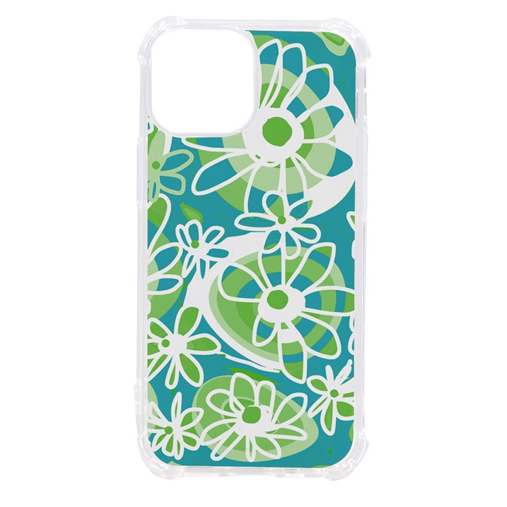 Mazipoodles Love Flowers - Teal Green iPhone 13 mini TPU UV Print Case