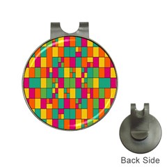 Abstract-background Hat Clips With Golf Markers by nateshop