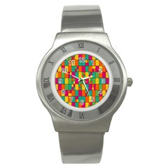 Abstract-background Stainless Steel Watch by nateshop