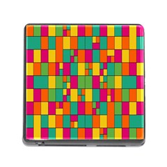 Abstract-background Memory Card Reader (square 5 Slot) by nateshop