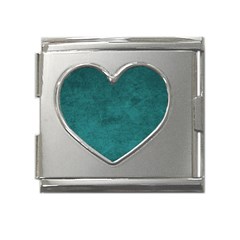 Background Green Mega Link Heart Italian Charm (18mm) by nateshop