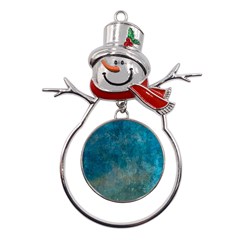 Background-25 Metal Snowman Ornament by nateshop