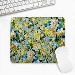 Background-flowers Large Mousepad by nateshop