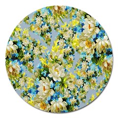 Background-flowers Magnet 5  (round) by nateshop