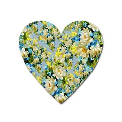 Background-flowers Heart Magnet by nateshop