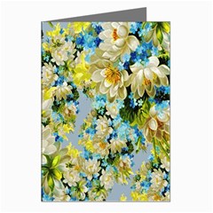 Background-flowers Greeting Cards (pkg Of 8) by nateshop