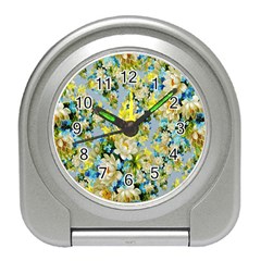 Background-flowers Travel Alarm Clock by nateshop