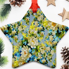 Background-flowers Star Ornament (two Sides) by nateshop