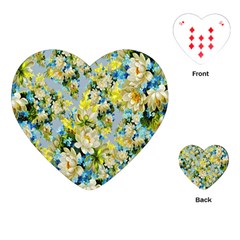 Background-flowers Playing Cards Single Design (heart) by nateshop