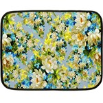 Background-flowers Two Sides Fleece Blanket (Mini) 35 x27  Blanket Front