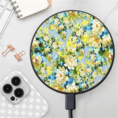 Background-flowers Wireless Fast Charger(black) by nateshop