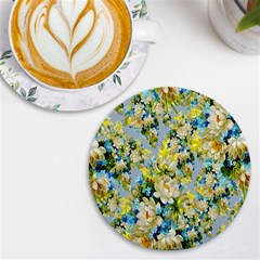 Background-flowers Uv Print Round Tile Coaster by nateshop