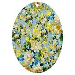 Background-flowers Uv Print Acrylic Ornament Oval by nateshop