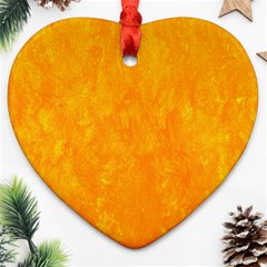 Background-yellow Heart Ornament (two Sides) by nateshop