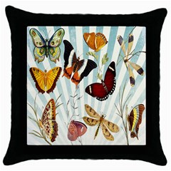 Butterfly-love Throw Pillow Case (black) by nateshop