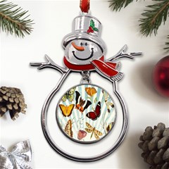 Butterfly-love Metal Snowman Ornament by nateshop