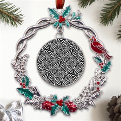 Design-85 Metal X mas Wreath Holly Leaf Ornament by nateshop