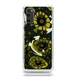 Mazipoodles Love Flowers - Dark Green Olive Black Samsung Galaxy S20 6.2 Inch TPU UV Case Front