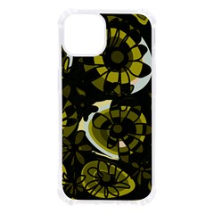 Mazipoodles Love Flowers - Dark Green Olive Black Iphone 13 Tpu Uv Print Case by Mazipoodles