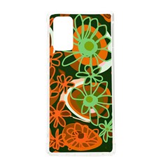 Mazipoodles Love Flowers - Green Orange Samsung Galaxy Note 20 Tpu Uv Case by Mazipoodles