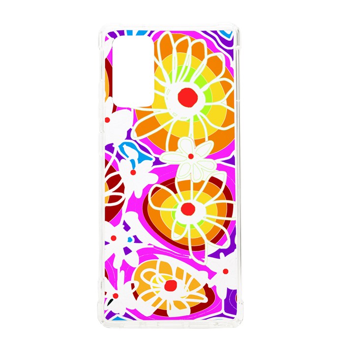 Mazipoodles Love Flowers - Rainbow White Samsung Galaxy Note 20 TPU UV Case