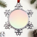 Pastel , Purple, Pink, Blue, Light, Mix Metal Large Snowflake Ornament Front