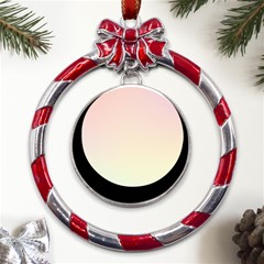 Pastel , Purple, Pink, Blue, Light, Mix Metal Red Ribbon Round Ornament by nateshop