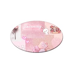 Pink Aesthetic, Clouds, Cute, Glitter, Hello Kitty, Pastel, Soft Sticker Oval (10 Pack) by nateshop