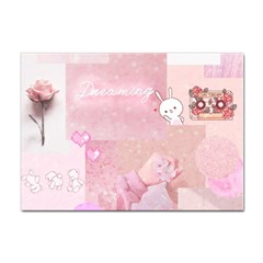 Pink Aesthetic, Clouds, Cute, Glitter, Hello Kitty, Pastel, Soft Sticker A4 (10 Pack)