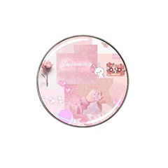 Pink Aesthetic, Clouds, Cute, Glitter, Hello Kitty, Pastel, Soft Hat Clip Ball Marker (4 Pack) by nateshop