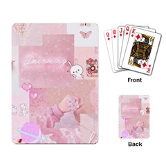 Pink Aesthetic, Clouds, Cute, Glitter, Hello Kitty, Pastel, Soft Playing Cards Single Design (rectangle) by nateshop