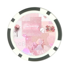 Pink Aesthetic, Clouds, Cute, Glitter, Hello Kitty, Pastel, Soft Poker Chip Card Guard (10 Pack) by nateshop