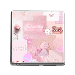 Pink Aesthetic, Clouds, Cute, Glitter, Hello Kitty, Pastel, Soft Memory Card Reader (square 5 Slot) by nateshop