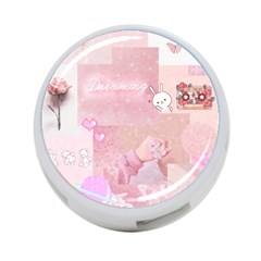 Pink Aesthetic, Clouds, Cute, Glitter, Hello Kitty, Pastel, Soft 4-port Usb Hub (one Side) by nateshop