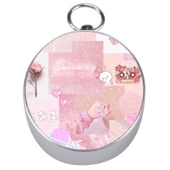 Pink Aesthetic, Clouds, Cute, Glitter, Hello Kitty, Pastel, Soft Silver Compasses by nateshop