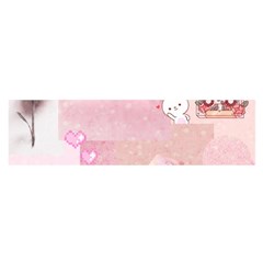 Pink Aesthetic, Clouds, Cute, Glitter, Hello Kitty, Pastel, Soft Oblong Satin Scarf (16  X 60 ) by nateshop