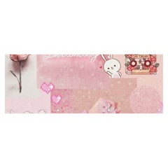 Pink Aesthetic, Clouds, Cute, Glitter, Hello Kitty, Pastel, Soft Banner And Sign 8  X 3  by nateshop