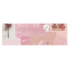 Pink Aesthetic, Clouds, Cute, Glitter, Hello Kitty, Pastel, Soft Banner And Sign 6  X 2  by nateshop