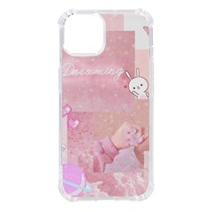 Pink Aesthetic, Clouds, Cute, Glitter, Hello Kitty, Pastel, Soft Iphone 14 Tpu Uv Print Case by nateshop