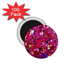 Pink Glitter, Cute, Girly, Glitter, Pink, Purple, Sparkle 1 75  Magnets (100 Pack)  by nateshop