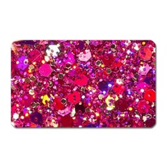 Pink Glitter, Cute, Girly, Glitter, Pink, Purple, Sparkle Magnet (rectangular)