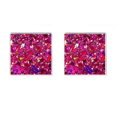 Pink Glitter, Cute, Girly, Glitter, Pink, Purple, Sparkle Cufflinks (square) by nateshop