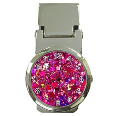 Pink Glitter, Cute, Girly, Glitter, Pink, Purple, Sparkle Money Clip Watches by nateshop