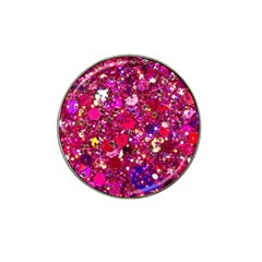 Pink Glitter, Cute, Girly, Glitter, Pink, Purple, Sparkle Hat Clip Ball Marker by nateshop