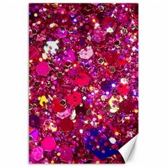 Pink Glitter, Cute, Girly, Glitter, Pink, Purple, Sparkle Canvas 12  X 18  by nateshop