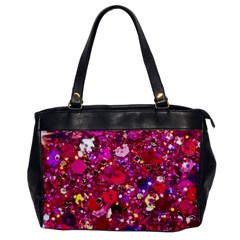 Pink Glitter, Cute, Girly, Glitter, Pink, Purple, Sparkle Oversize Office Handbag by nateshop