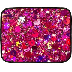 Pink Glitter, Cute, Girly, Glitter, Pink, Purple, Sparkle Two Sides Fleece Blanket (mini) by nateshop