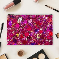 Pink Glitter, Cute, Girly, Glitter, Pink, Purple, Sparkle Cosmetic Bag (large) by nateshop