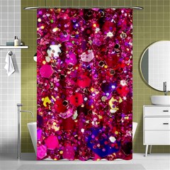 Pink Glitter, Cute, Girly, Glitter, Pink, Purple, Sparkle Shower Curtain 48  X 72  (small)  by nateshop